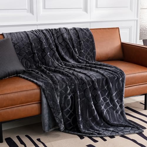 Soft Cozy Fleece Queen Size Blanket, 90x90 Inches – Lightweight Plush