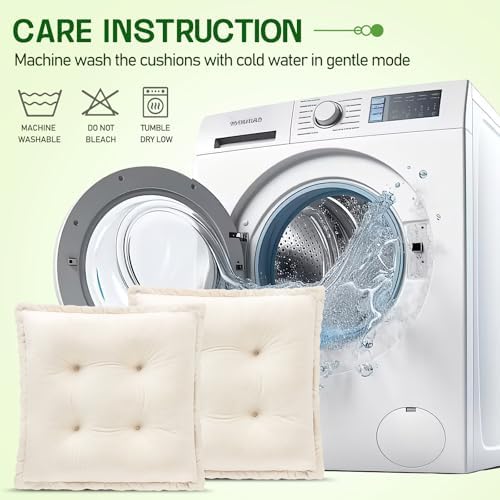1 MIDDLE ONE Chair Pads Cushions for Dining Chairs, Square Seat