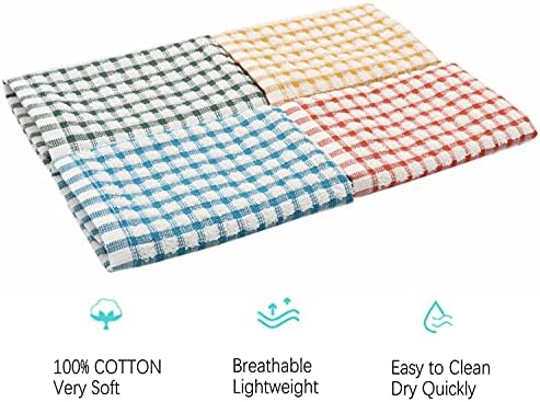 Cotton Dish Rags Dish Cloths For Washing Dishes,8Pack,11.8”x11.8”