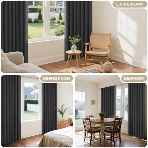 Joydeco 72 Inch Blackout Curtains for Bedroom,Black Out Curtains