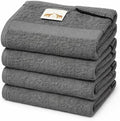 Mango Gifts 100% Cotton Hand Towels Set of 4, 16 x 28 Inch, Soft