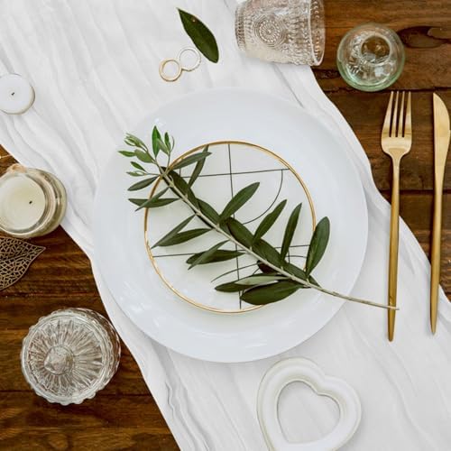 12 Pack Cheesecloth Table Runner, Runner Gauze Boho Wedding Decor