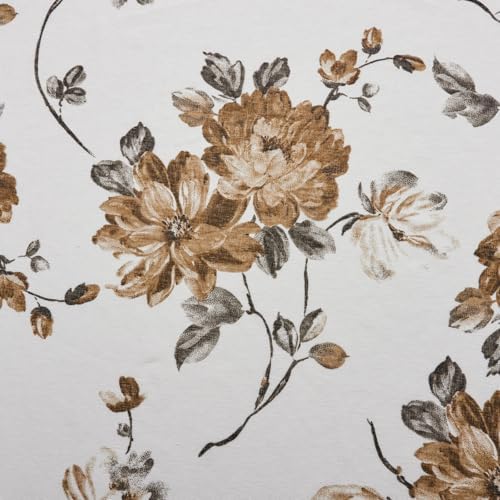 FOLKSIDE Vintage Floral Curtains 72 Inches Long for Living Room