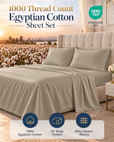 LANE LINEN Hospital Bed Sheets Twin XL 100% Egyptian Cotton Sateen