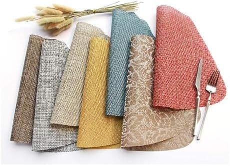 Beydodo Kitchen Placemats Set of 10, Vinyl Dinner Placemats 19x13