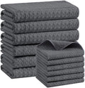 Homaxy Microfiber Kitchen Towels and Dishcloths Sets, 12 Pack, Dark