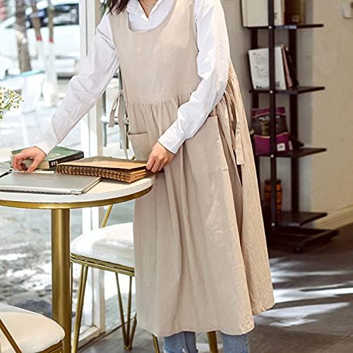 Plus Size Apron Adjustable Waistline Bib Apron,Soft Cotton Blend Apron