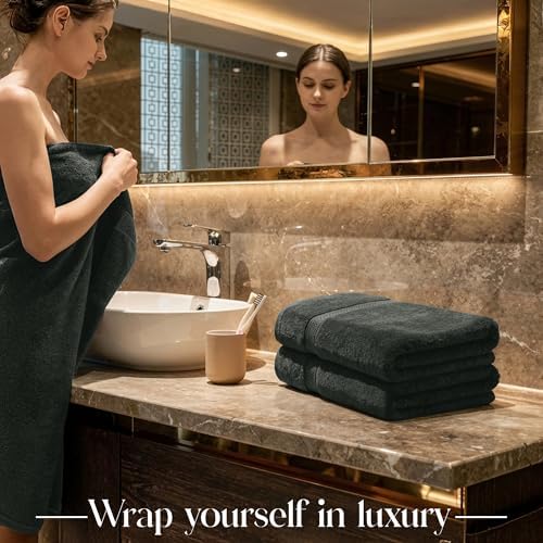 RIVERSIDE Luxury 6 Piece Towel Set, 2 Bath Towels, 2 Hand Towel, 2