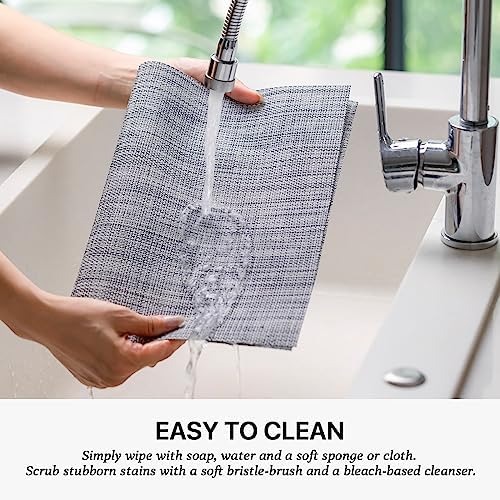 LEXMORE PlaceMats Set of 12 Vinyl/Plastic Woven Place Mats for Kitchen