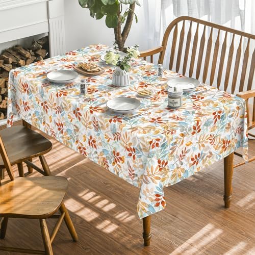 Horaldaily Fall Tablecloth 60 x 60 Inch Square Thanksgiving Leaf
