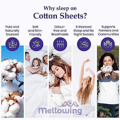 Mellowing Flat Sheet - 600 Thread Count Sateen Soft 100% Egyptian