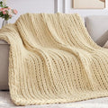 Negwoo Chunky Knit Throw Blanket, Knitted Throw Chenille Yarn, 50"*60"