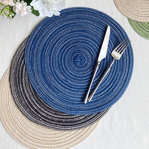 Beydodo Placemats Set of 8, Dining Table Mat Cotton Washable Indoor