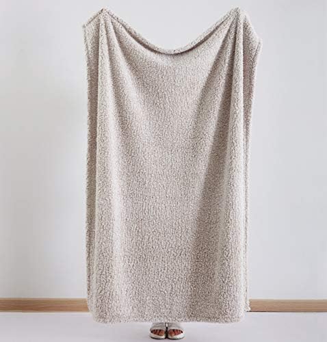 Ultra Soft Cozy Sherpa Throw Blanket, 2 Tones Ombre Light Brown