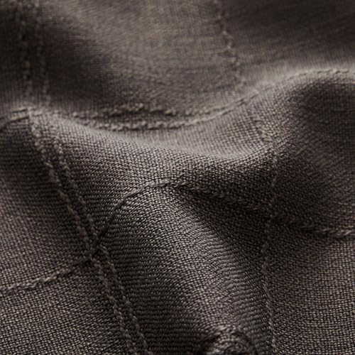 ZeeMart Linen Checked Square Table Cloth 60x60 Inch Charcoal