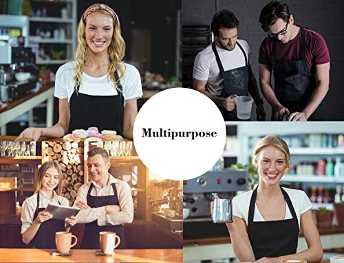 9 Pack Black Apron for Women Adult Girls Ladies with Pockets - Kitchen