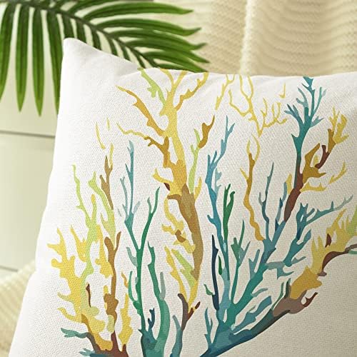 CaliTime Canvas Throw Pillow Cover Shell for Couch Sofa Home