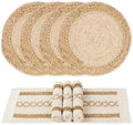 YANGQIHOME Boho Placemats Set of 4, Farmhouse Rustic Woven Placemats
