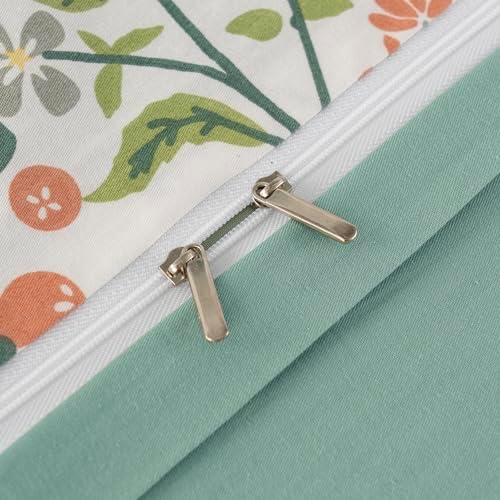 Duvet Cover Queen Size Floral 100% Brushed Microfiber 3 Pieces Fresh