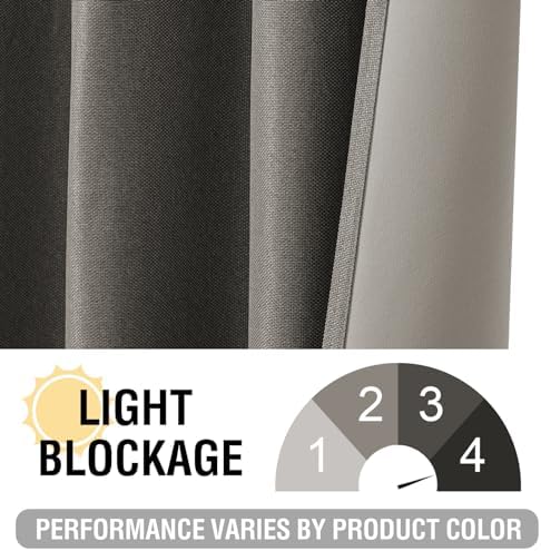 H.VERSAILTEX Linen Blackout Curtains Primitive Textured Linen Blackout