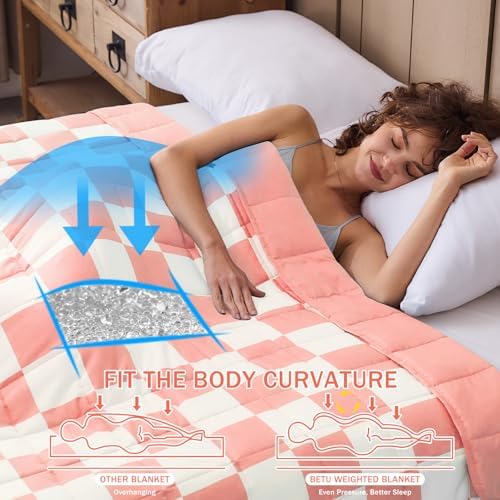 Weighted Blanket for Adults 12lbs, 48"x72", Twin Full Size Cooling