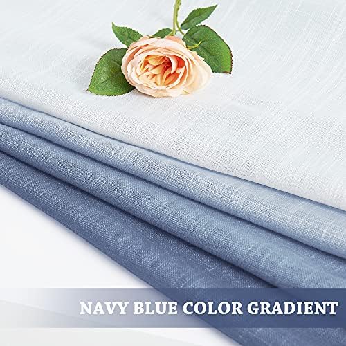 NICETOWN Semi Sheer Ombre Curtains 63 inch Length, Grommet Privacy