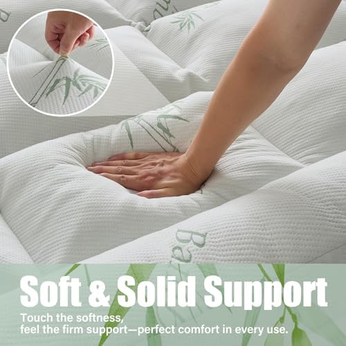 WhatsBedding 5 Inch Memory Foam Mattress Topper Queen for Back Pain