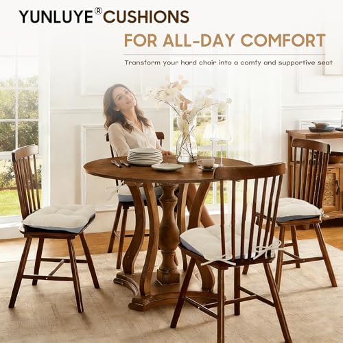 D-Shaped Chair Cushions, 4" Thick Dining Chair Pads Machine-Washable