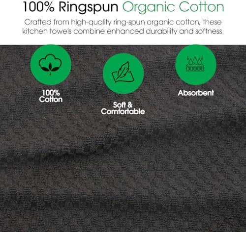 DG Collections Terry Kitchen Towels, 400 GSM 100% Cotton Dish Towels
