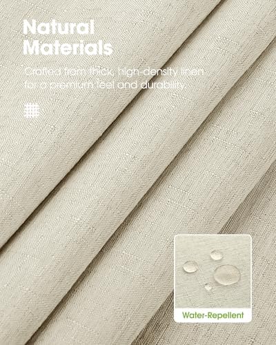 Pureegg Rectangle Linen Tablecloth Waterproof & Stain Resistant