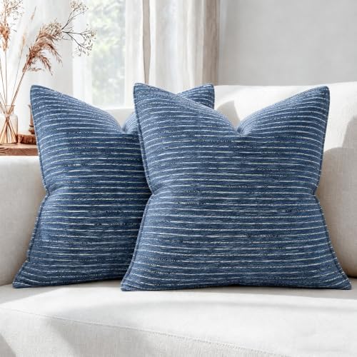 NUYECY Soft Chenille Decorative Throw Pillow Covers 18x18 Set of
