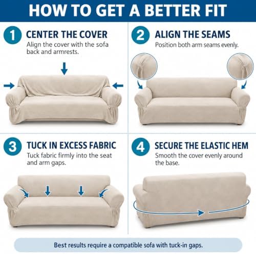 Couch Cover 95% Polyester 5% Spandex Seater Couch Sofa Cover 1-Piece