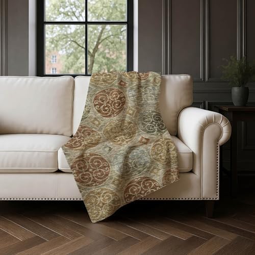 Addison Rugs ASB738 Taupe 50" x 70" Oversized Sherpa Throw Blanket