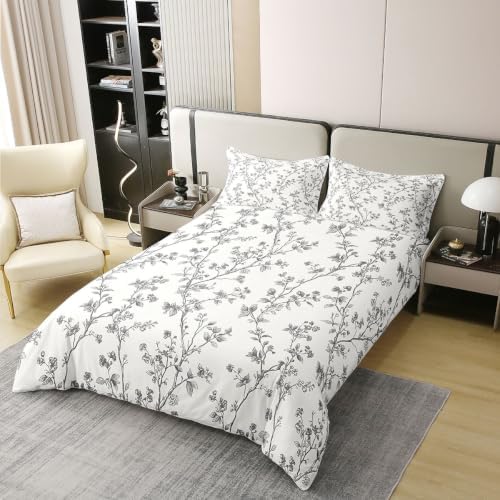 Erosebridal Floral 100% Cotton Duvet Cover Queen Flowers Boho Girls