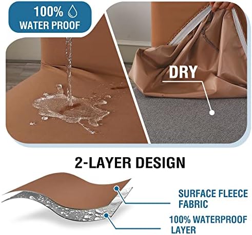 H.VERSAILTEX 100% Waterproof Dining Chair Covers Stretch Chair Covers