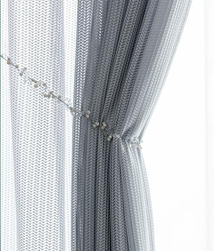 Curtains Voille 2 Panel Set,2 x 34W x 63H,Curtains for Bedroom Sheer