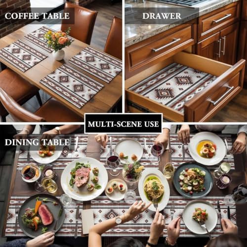 Cotton Linen Placemats for Dining Table Set of 8 Farmhouse Decorative