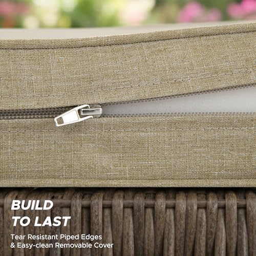 Outdoor Chair Cushions, Fade-Resistant & Water-Resistant, D Shaped