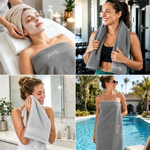 3 Piece Bath Towel Set Cotton Towels with Bath Hand Washcloth for