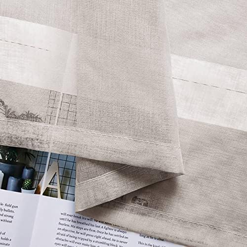Sheer Bedroom Curtains 63 Inches Long, Grommet Solid Color Voile Sheer