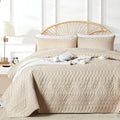 akkialla King/Cal King Size Quilt Bedding Set,Beige Lightweight