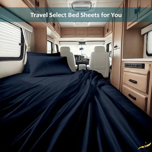 Shreem Linen RV Bunk Sheets 30x80, 100% Egyptian Cotton 4-Piece Camper