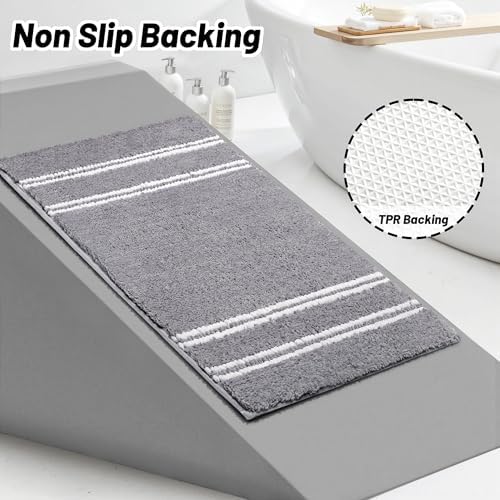 Bathroom Rugs Non Slip Washable 24x17, Ultra Soft Super Absorbent Bath