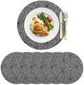 Minimalist Webs Faux Leather Placemats Set of 6, 15in, Waterproof Heat
