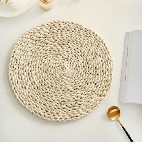Modern Dining Room Placemats Set of 8, 14.97 in / 38 CM, Round with