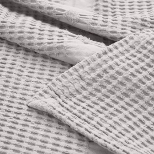 SUPERIOR Waffle Weave Cotton Blanket, Comfy Blanket for Bedroom Decor