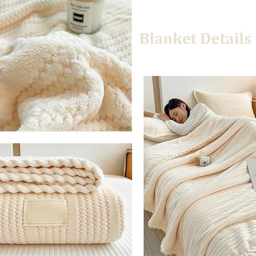 Sherpa Fleece Throw Blanket,Super Soft Throw Blanket Coral,Plush Fuzzy