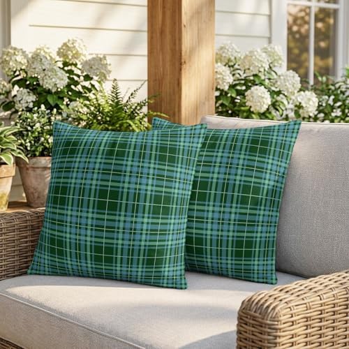 Pillow Covers 20x20 Set of 2, Buffalo Plaid Square Throw Pillow Covers