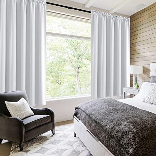 DWCN Wide Blackout Curtains for Living Room 60 x 63 Inch Long 2 Panels
