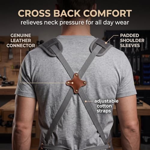 Waxed Canvas Work Apron for Men and Women,Grey,Brown,One Size